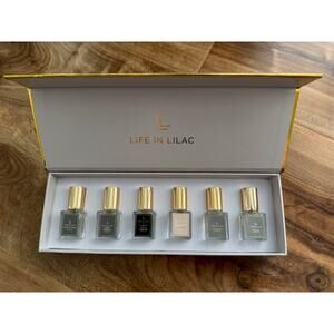 Life in Lilac Best Selling Set of 6 Mini Perfume Roll-On Sampler Scents- New